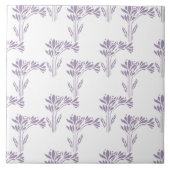 Soft Lavender Botanical Pattern Tile Fliese (Vorderseite)