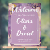 Soft Lavender Ceremony Welcome Display Acrylschild (Neutral)