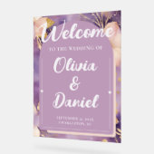 Soft Lavender Ceremony Welcome Display Acrylschild (Winkel)