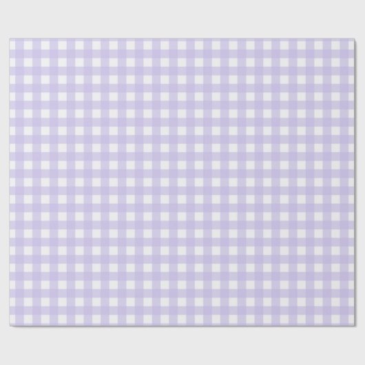 Soft Lavender Classic Gingham Prüfmuster Geschenkpapier (Flach)