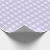 Soft Lavender Classic Gingham Prüfmuster Geschenkpapier (Ecke)