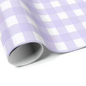 Soft Lavender Classic Gingham Prüfmuster Geschenkpapier (Rolleneckpunkt)