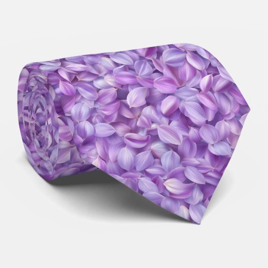 Soft Lavender Flower Petals Pattern Krawatte (Gerollt)