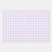 Soft Lavender Gingham Wrapping Paper Sheets Geschenkpapier Set (Vorderseite 3)