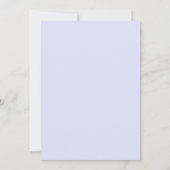 Soft Lavender Minimalist 16th Birthday Invitation Einladung (Rückseite)