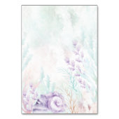 Soft Lavender Mint Ocean Wedding Tischnummer (Rückseite)