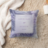 Soft Lavender Sheer Floral Wedding Kissen (Decke)