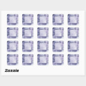 Soft Lavender Sheer Floral Wedding Quadratischer Aufkleber (Blatt)
