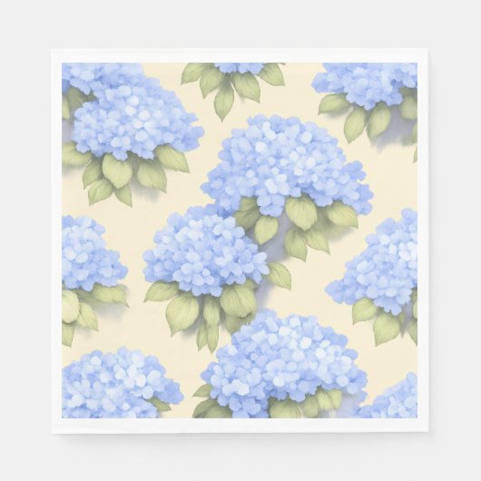 Soft Lemo Blue Hydrangea Standard Luncheon Napkins Serviette (Vorderseite)