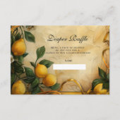 Soft Lemon Garden Baby Shower Diapper Raffle Begleitkarte (Vorderseite)