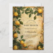 Soft Lemon Garden Baby Shower Einladung (Vorderseite)