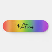 Soft lgbtq+ Stolz Regenbogenfarben & Name Skateboard (Horizontal)