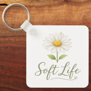Soft Life Ästhetik Gänseblümchen Wasserfarbe Flora Schlüsselanhänger