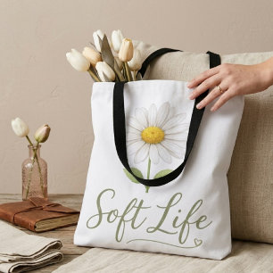 Soft Life Ästhetik Gänseblümchen Watercolor Blumen Tasche