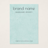 Soft Light Aqua Blue Textur Ohrring-Grafikkarte (Vorderseite)