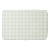 Soft Light Green Gingham Buffalo Karo Kariert Badematte (Vorderseite)