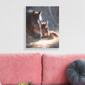 Soft Light Mare and Foal Painting Leinwanddruck (Insitu (Wohnzimmer))