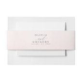 Soft Light Pink Shades Dreamy Romantic Wedding Inv Einladungsbanderole (Vorderseite Beispiel)