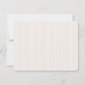 Soft Light Taupe Tan Owl Personalisiert Stationery Mitteilungskarte (Rückseite)