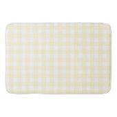 Soft Light Yellow Gingham Buffalo Karo Kariert Badematte (Vorderseite)