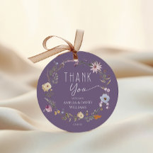 Soft Lila Boho Wildblume Babydusche Vielen Dank
