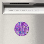 Soft Lila Bricks Magnet (In Situ (Geschirrspüler))