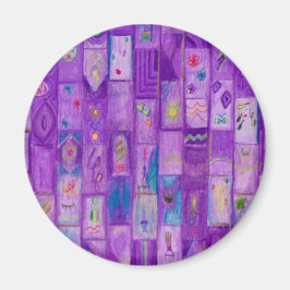 Soft Lila Bricks Magnet