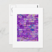 Soft Lila Bricks Postkarte (Vorne/Hinten)