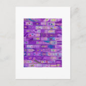 Soft Lila Bricks Postkarte (Vorderseite)