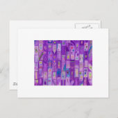 Soft Lila Bricks Postkarte (Vorne/Hinten)