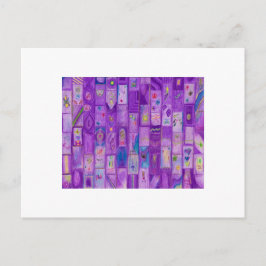 Soft Lila Bricks Postkarte