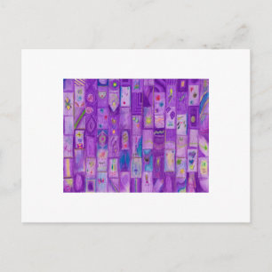 Soft Lila Bricks Postkarte