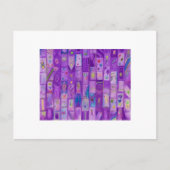 Soft Lila Bricks Postkarte (Vorderseite)