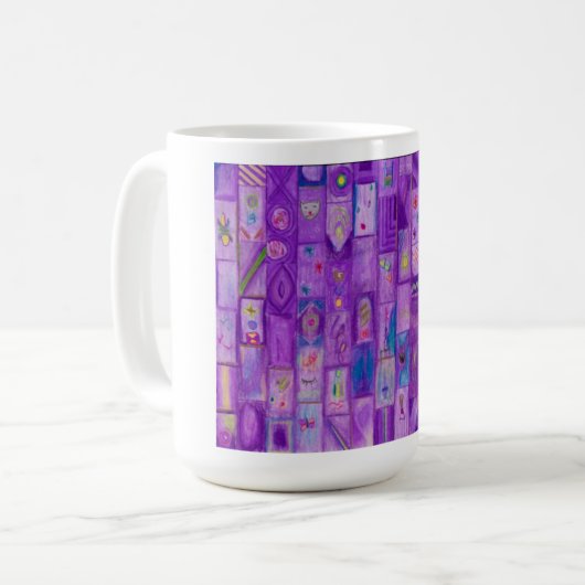 Soft Lila Bricks Tasse (Vorderseite Links)