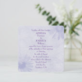 Soft Lila Daisy Wedding Einladung (Stehend Vorderseite)