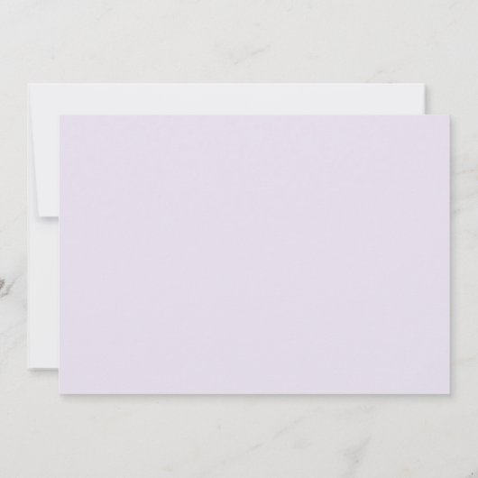 Soft Lila | Förmliche Lavendelhochzeit Save The Date (Rückseite)