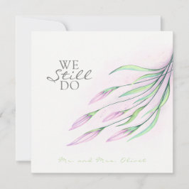 Soft Lila Lilies Vow Verlängerung 25 Jahre Einladu Einladung