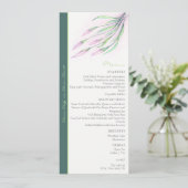 Soft Lila Lilies Wedding Menu Menükarte (Stehend Vorderseite)