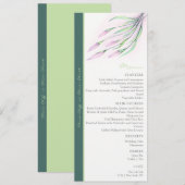 Soft Lila Lilies Wedding Menu Menükarte (Vorne/Hinten)