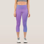 Soft Lila Ombre Design Capri Leggings (Vorderseite)