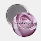 Soft Lila Rose Persönliche Hochzeit Magnet (Vorderseite/Rückseite)