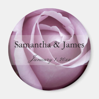 Soft Lila Rose Persönliche Hochzeit Magnet
