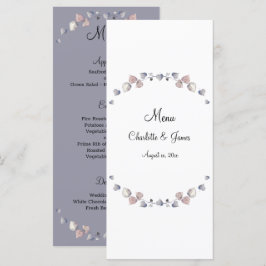 Soft Lila schottische Heather Wedding Menükarte