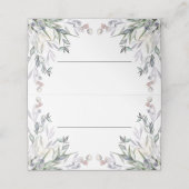 Soft Lila schottische Heather Wedding Platzkarte (Außenseite Aufgefaltet)