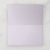 Soft Lila schottische Heather Wedding Platzkarte (Innenseite Aufgefaltet)