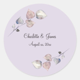 Soft Lila schottische Heather Wedding Runder Aufkleber