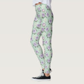 Soft Lilac And White Roses With Watercolor Effects Leggings (Links)