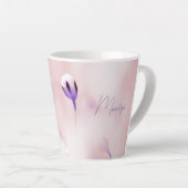 Soft Lilac Floral Print Small Latte Tasse (Rechte Ecke)