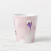 Soft Lilac Floral Print Small Latte Tasse (Vorderseite)
