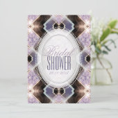 Soft Lilac Glitzer Princess Brautparty Einladung (Stehend Vorderseite)